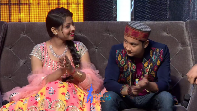 Appearance 17 episode 24 of Indian Idol 12 (2)
Arunita Kanjilal's 17th Appearance was on episode 24 of Indian Idol 12
Song: Pehla Nasha Pehla Khumar
Co-Singer: Pawandeep Rajan
Indian Idol 12, Episode 24
Broadcast Date: 14th February 2021
Host: Bharti Singh and Haarsh Limbachiyaa 
Episode Name: Love Special
Courtesy: Set India
Keywords: Arunita Kanjilal;Indian Idol 12;episode 24;Appearance 17