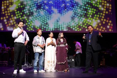 Arunita Kanjilal in Texas (4)
Arunita Kanjilal, Pawandeep Rajan, Sayli KLamble, Mohd. Danish and Atul Parvatiyar
Live in Texas Concert
The Buddy Holly Hall of Performing Arts and Sciences
Credit: Atul Parvatiyar @atulparvat
30 October 2022
Keywords: MAGNIFICENT FOUR;USA TOUR 2022;Arunita Kanjilal, Texas