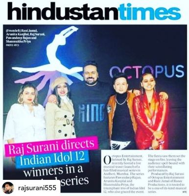 Arunita Kanjilal Appears on Hindustan Times
Date: August 22, 2021
Credit: Octopus Entertainment
Keywords: Octopus Entertainment;Arunita Kanjilal