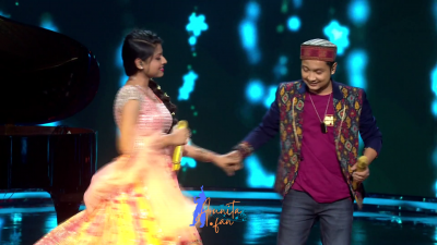 Appearance 18 episode 24 of Indian Idol 12 (11)
Arunita Kanjilal's 18th Appearance was on episode 24 of Indian Idol 12
Song: Kya Yahi Pyar Hai/क्या यही प्यार है
Co-Singer: Pawandeep Rajan
Indian Idol 12, Episode 24
Broadcast Date: 14th February 2021
Host: Bharti Singh and Haarsh Limbachiyaa
Episode Name: Love Special
Courtesy: Set India
Keywords: Arunita Kanjilal;Indian Idol 12;episode 24;Appearance 18