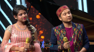 Appearance 18 episode 24 of Indian Idol 12 (18)
Arunita Kanjilal's 18th Appearance was on episode 24 of Indian Idol 12
Song: Kya Yahi Pyar Hai/क्या यही प्यार है
Co-Singer: Pawandeep Rajan
Indian Idol 12, Episode 24
Broadcast Date: 14th February 2021
Host: Bharti Singh and Haarsh Limbachiyaa
Episode Name: Love Special
Courtesy: Set India
Keywords: Arunita Kanjilal;Indian Idol 12;episode 24;Appearance 18