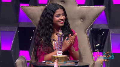 Arunita Kanjilal on Superstar Singer Season 3-Day1 (21)
Captain Arunita Kanjilal's some special moments in Superstar Singer Season 3, Day 1
Broadcast Date: 9 March 2024
Picture Courtesy: Sony TV India
Keywords: Superstar Singer Season 3, Arunita Kanjilal