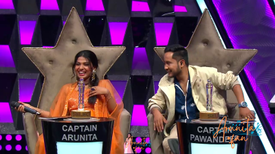 Arunita Kanjilal on Superstar Singer Season 3-Day1 (41)
Captain Arunita Kanjilal's some special moments in Superstar Singer Season 3, Day 1
Broadcast Date: 9 March 2024
Picture Courtesy: Sony TV India
Keywords: Superstar Singer Season 3, Arunita Kanjilal