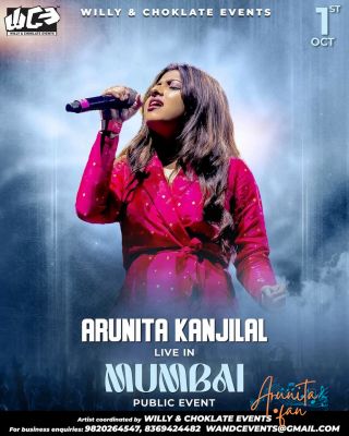 Arunita Kanjilal live in Matunga Poster1
HCAF'S Durga Pujo 2025
Hosted by: Hoyi Choyi Anondo Foundation
Address: SNDT Women’s College, Matunga, Mumbai
Date: 1st October, 2025
