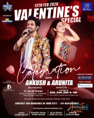 Arunita Kanjilal Live at Blue Room  – Poster
A Valentine’s Special
Date: 13 February 2026
Address: 220 Headstone Ln, Harrow HA2 6LY, United Kingdom
